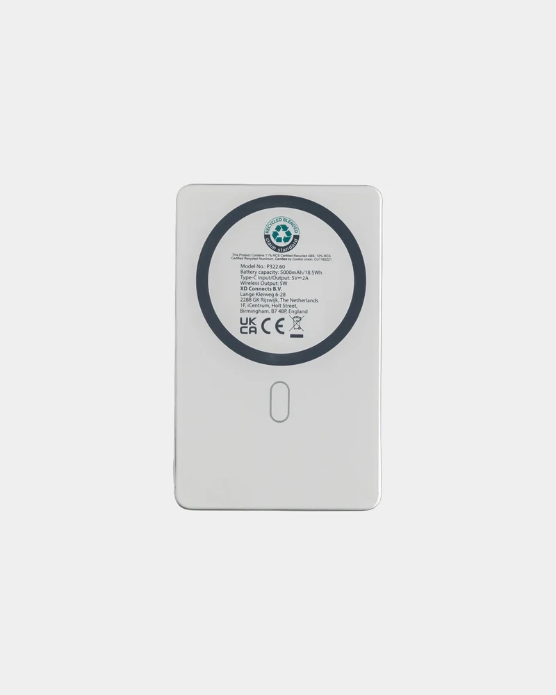 Powerbank aluminium recyclé 5000mAh à personnaliser