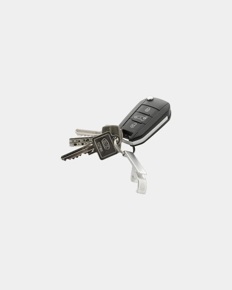 Porte-clés décapsuleur aluminium recyclé à personnaliser