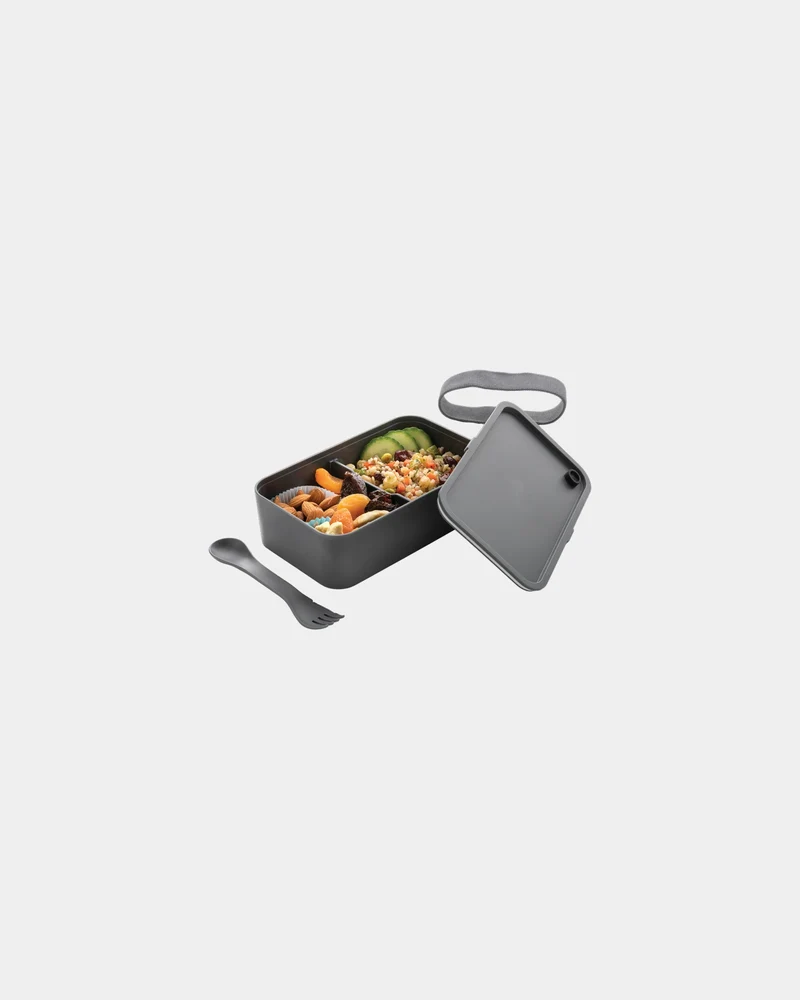 Boîte à lunch PP 0,8L avec cuillère-fourchette à personnaliser