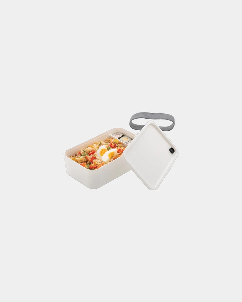 Boîte à lunch PP 0,8L avec cuillère-fourchette à personnaliser
