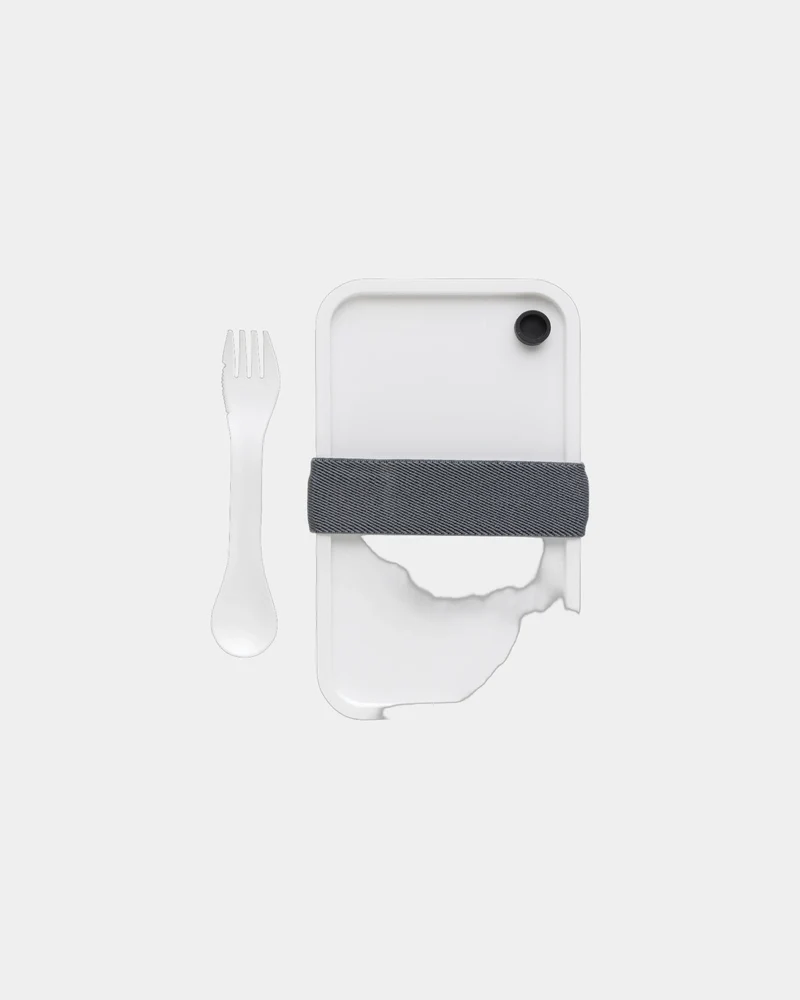Boîte à lunch PP 0,8L avec cuillère-fourchette à personnaliser