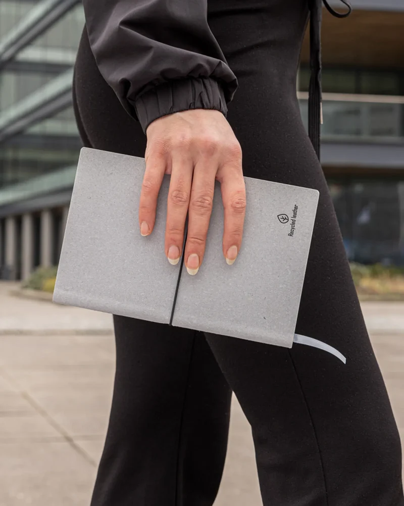 Carnet de notes A5 cuir recyclé à personnaliser