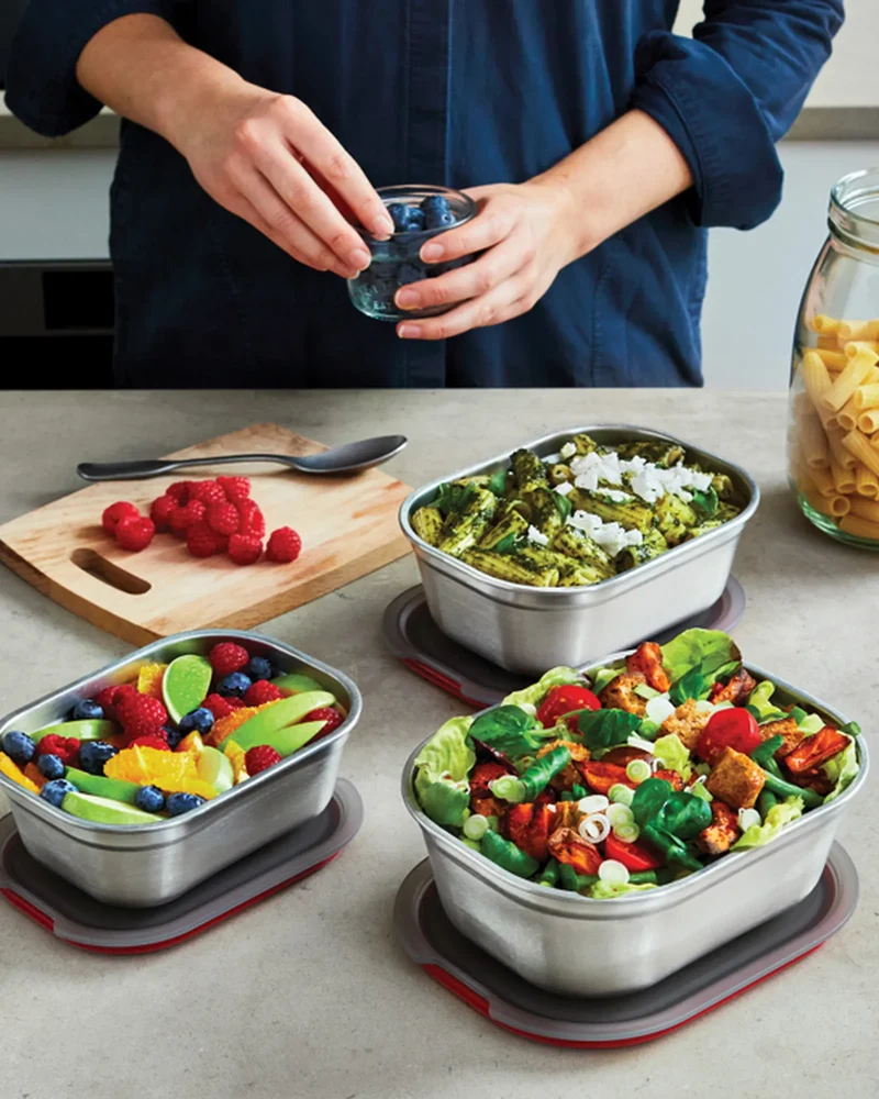 Set de boîtes repas acier inoxydable Black + Blum à personnaliser