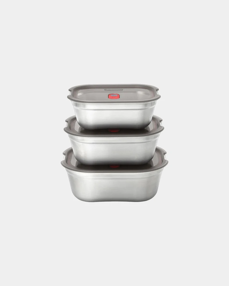 Set de boîtes repas acier inoxydable Black + Blum à personnaliser