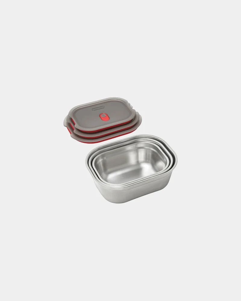 Set de boîtes repas acier inoxydable Black + Blum à personnaliser