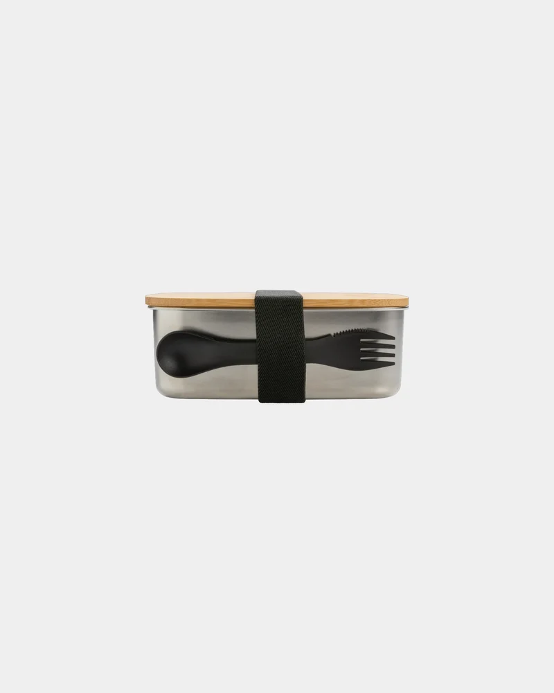 Boîte à lunch inox avec couvercle bambou 0,9L