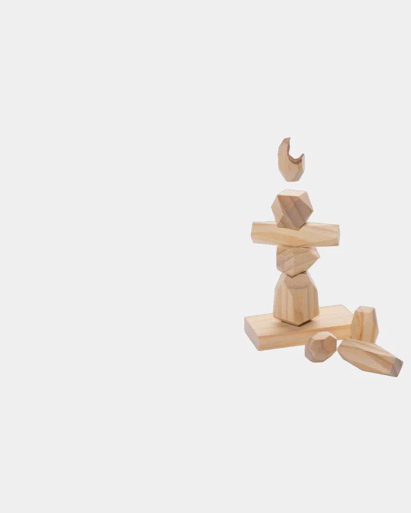 Pierres d'équilibre en bois à personnaliser