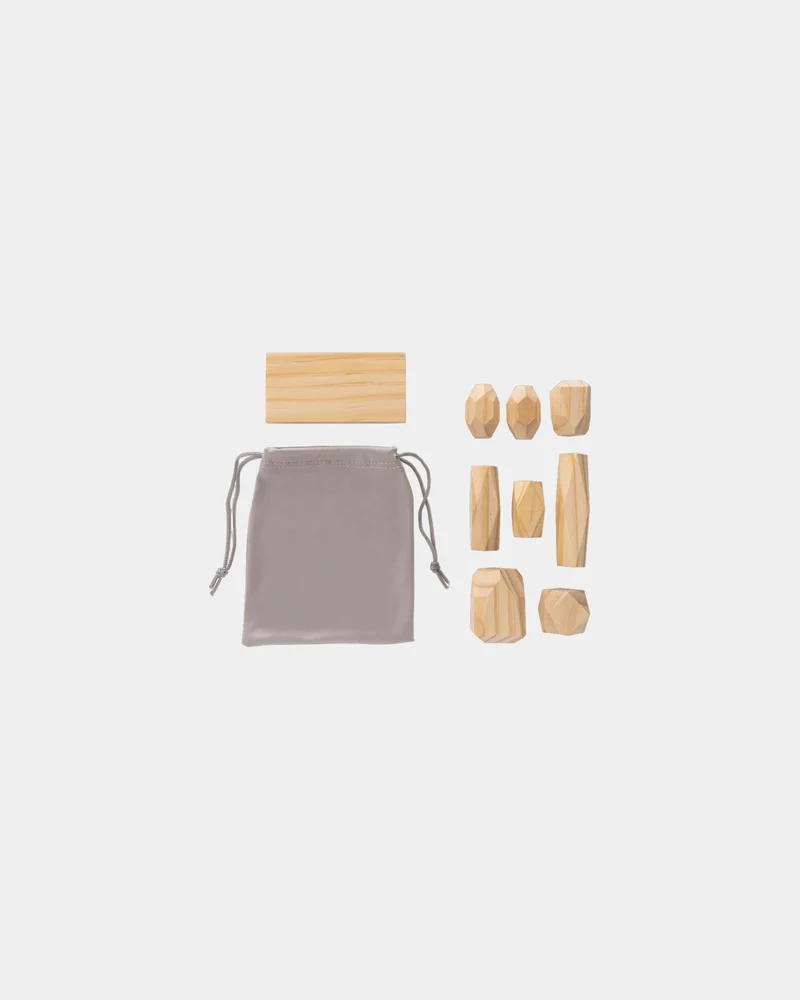 Pierres d'équilibre en bois à personnaliser