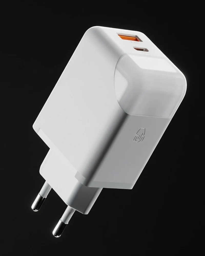 Adaptateur secteur double ports USB C et A 65W à personnaliser