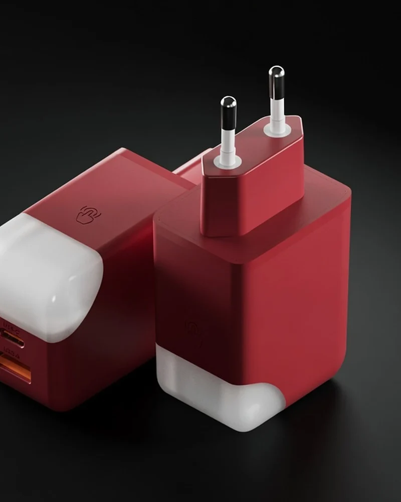 Adaptateur secteur double ports USB C et A 65W à personnaliser