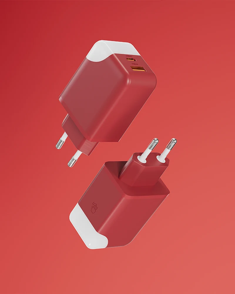 Adaptateur secteur double ports USB C et A 65W à personnaliser