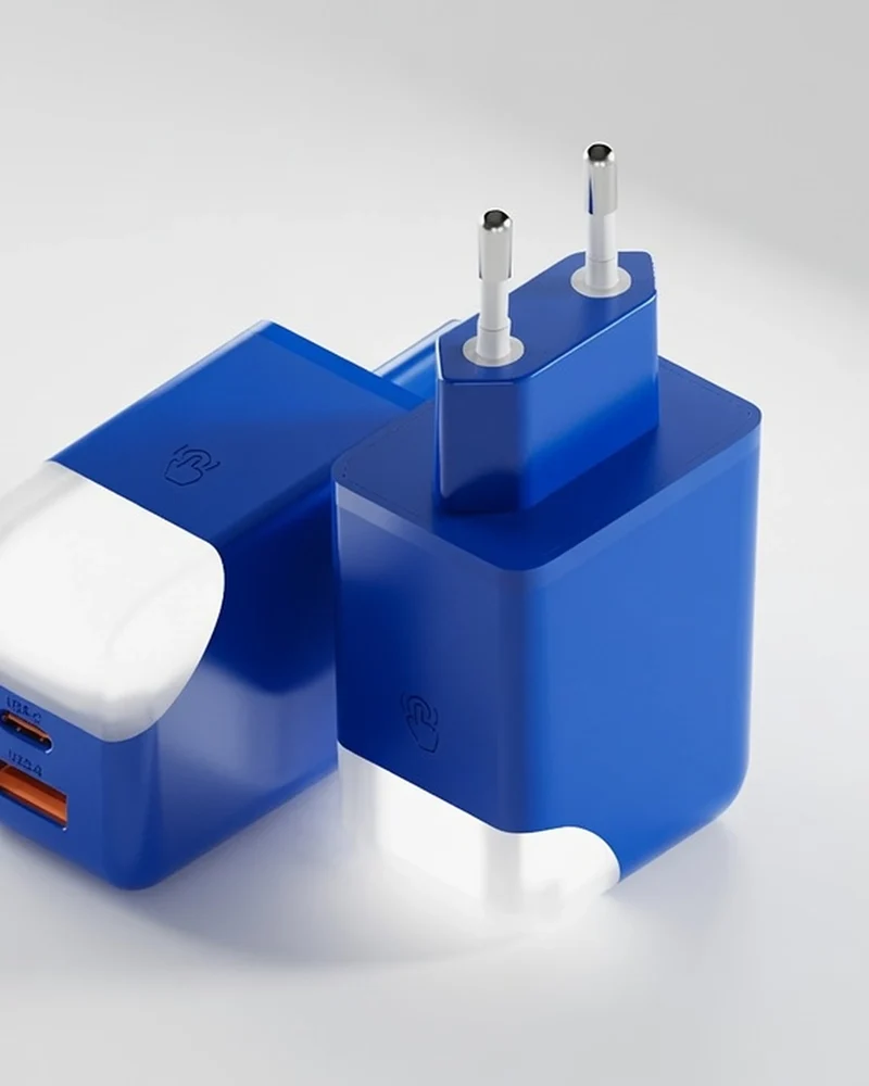 Adaptateur secteur double ports USB C et A 65W à personnaliser