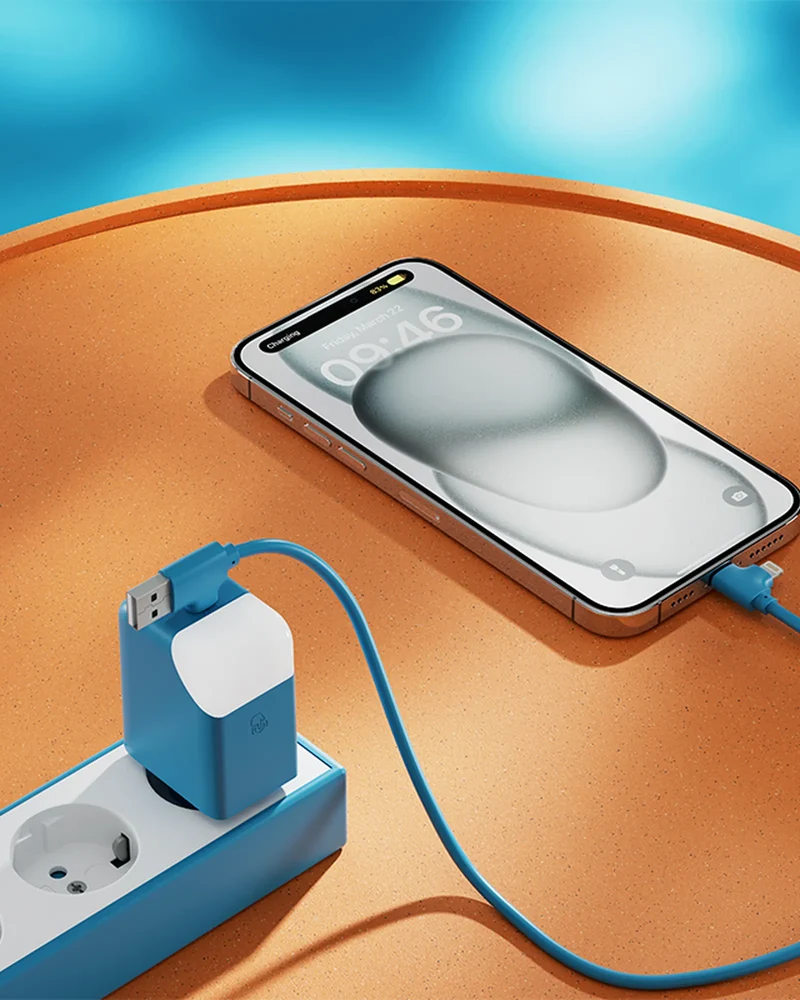 Adaptateur secteur double ports USB C et A 65W à personnaliser
