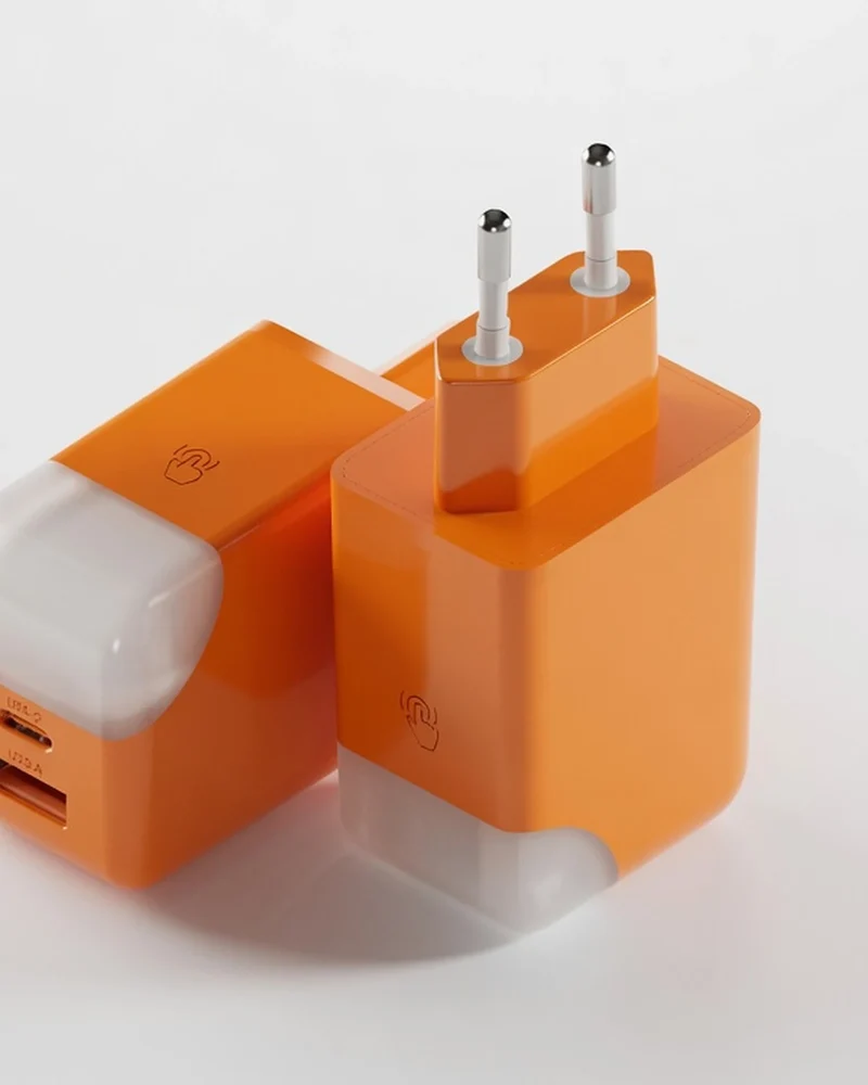 Adaptateur secteur double ports USB C et A 65W à personnaliser
