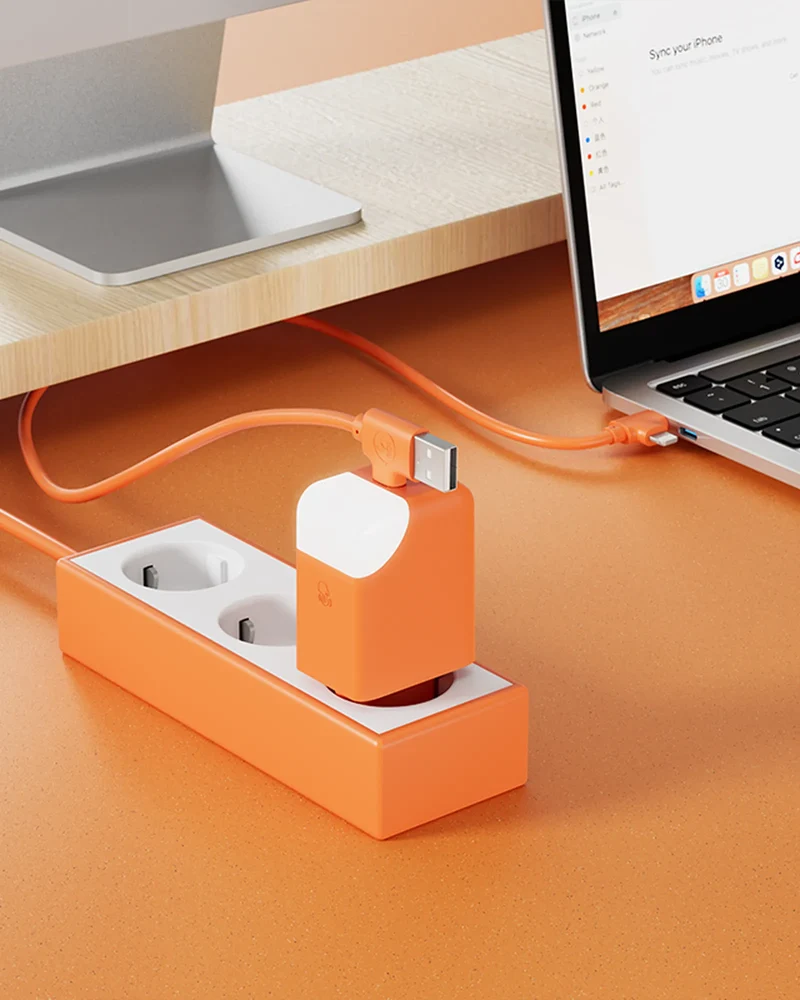 Adaptateur secteur double ports USB C et A 65W à personnaliser