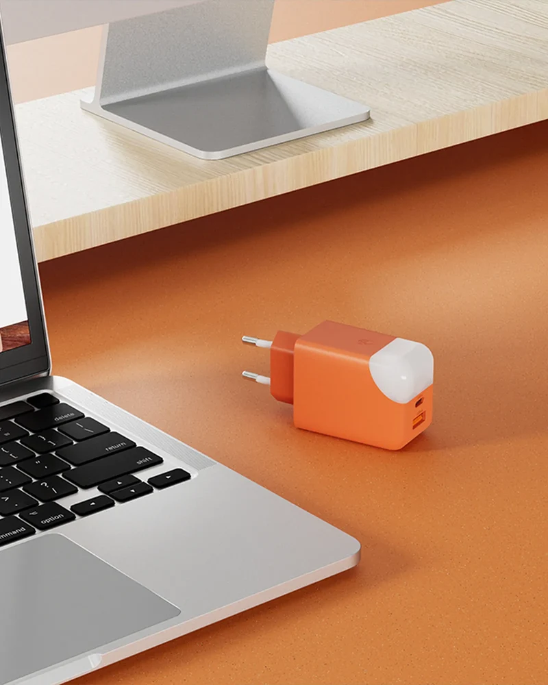 Adaptateur secteur double ports USB C et A 65W à personnaliser