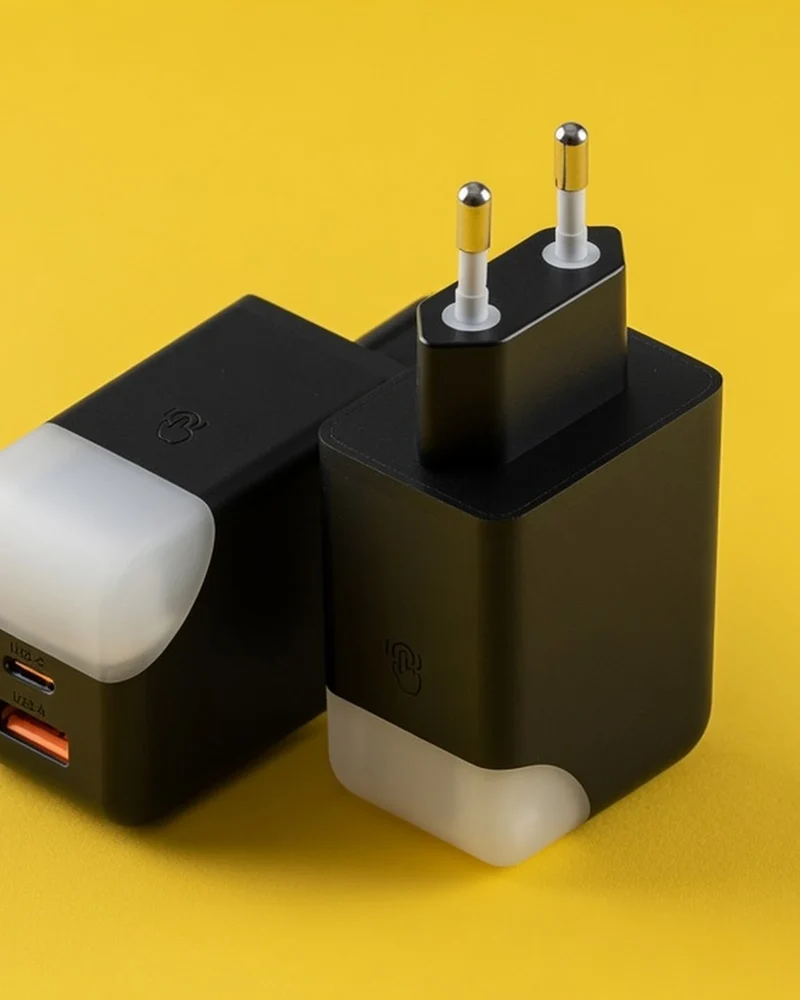 Adaptateur secteur double ports USB C et A 65W à personnaliser