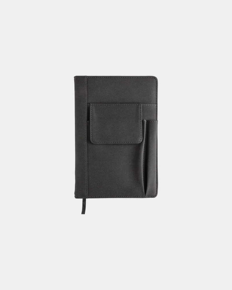 Carnet de notes deluxe PU noir à personnaliser
