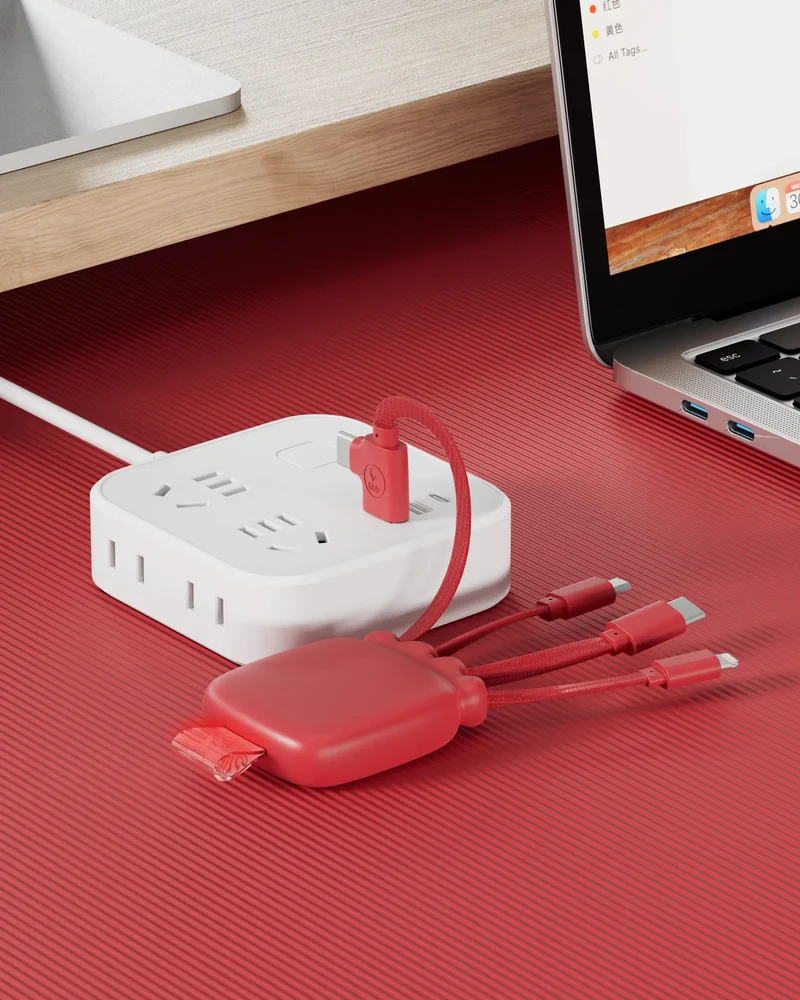 Batterie externe multi-câbles 3000mAh à personnaliser