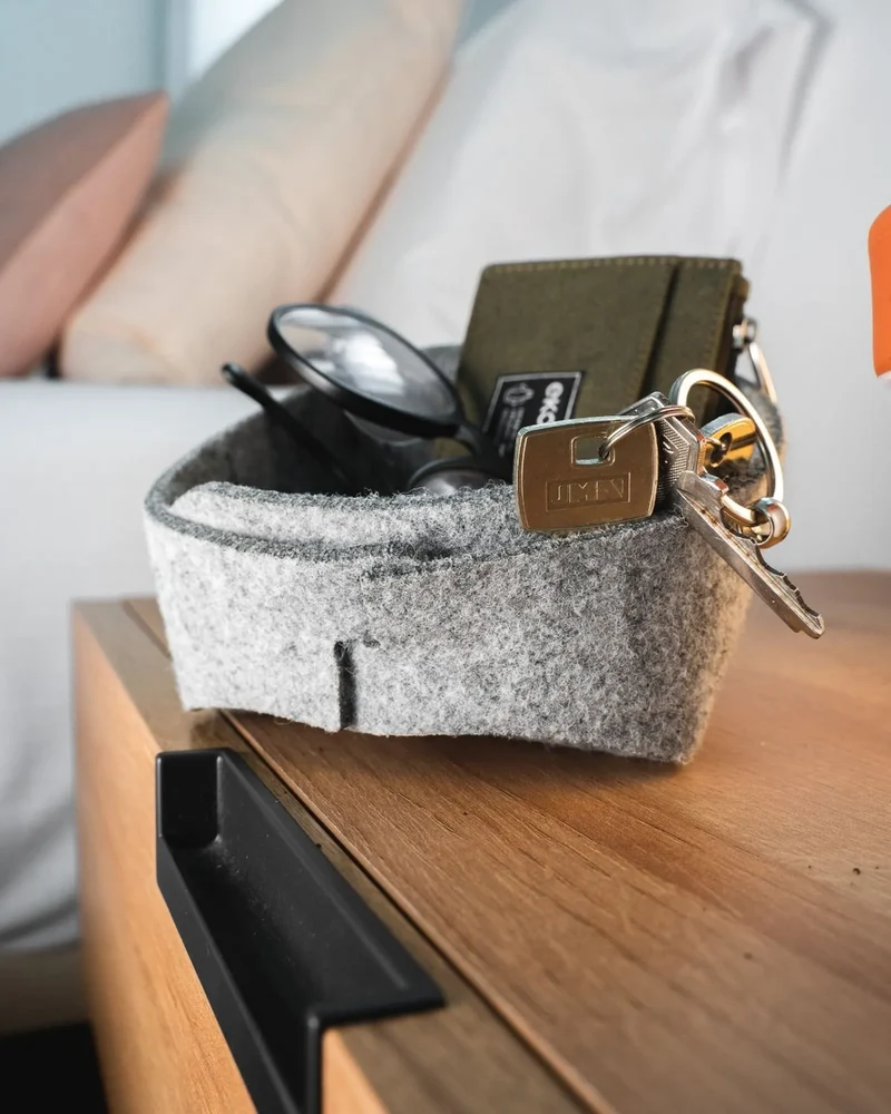 Accessoire feutre recyclé Ekomodo Biru basket à personnaliser
