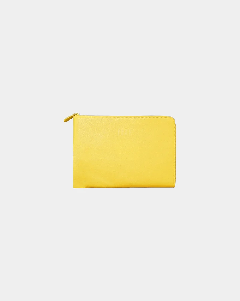 Pochette cuir recyclé INE 10/11" à personnaliser