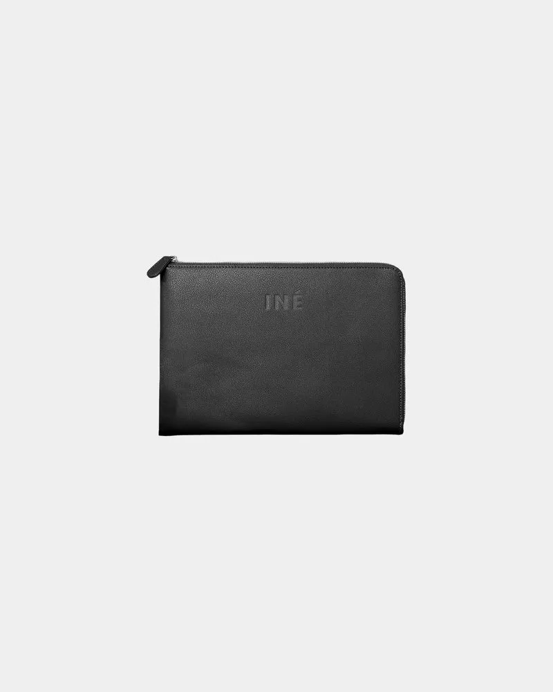 Pochette cuir recyclé INE 10/11" à personnaliser