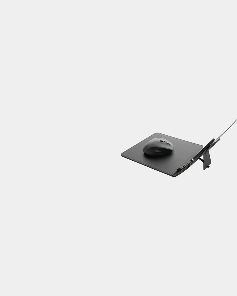 Tapis de souris PU recyclé avec chargeur 10W à personnaliser