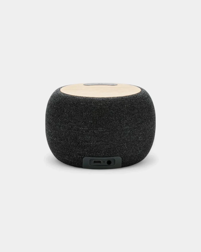 Enceinte 5W en plastique recyclé RCS et bambou à personnaliser
