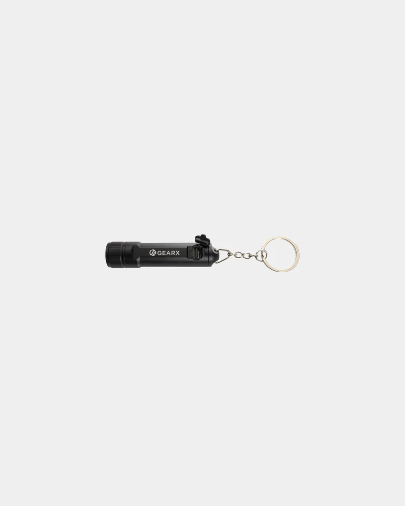 Porte-clés torche rechargeable aluminium recyclé à personnaliser