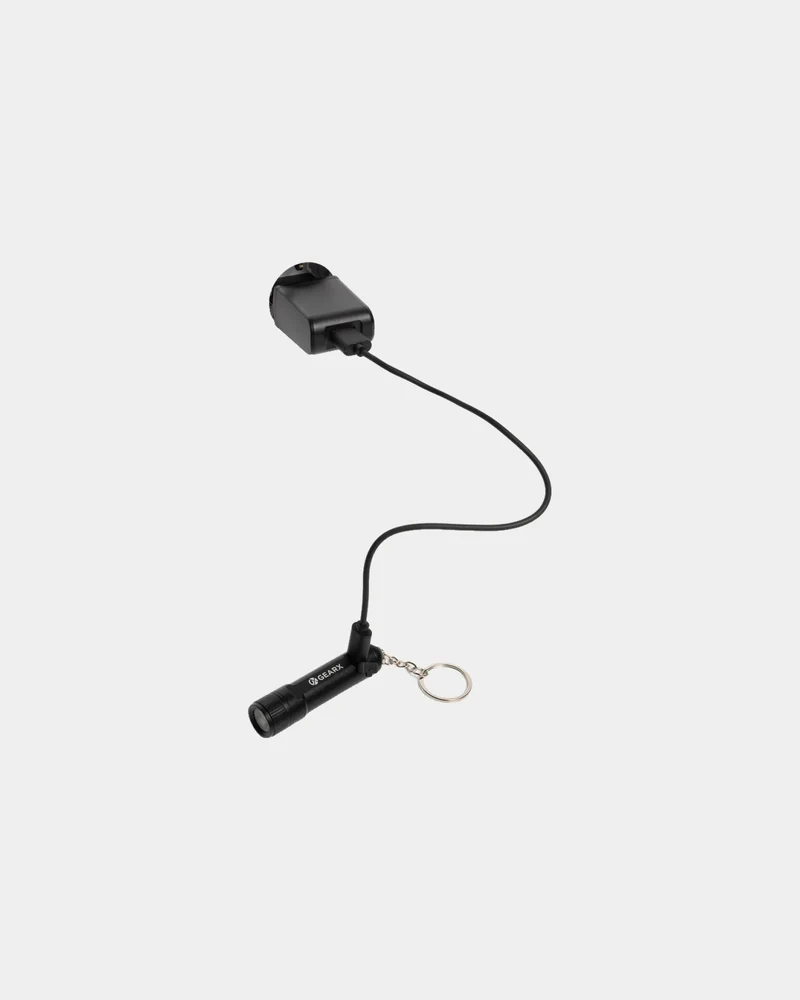 Porte-clés torche rechargeable aluminium recyclé à personnaliser
