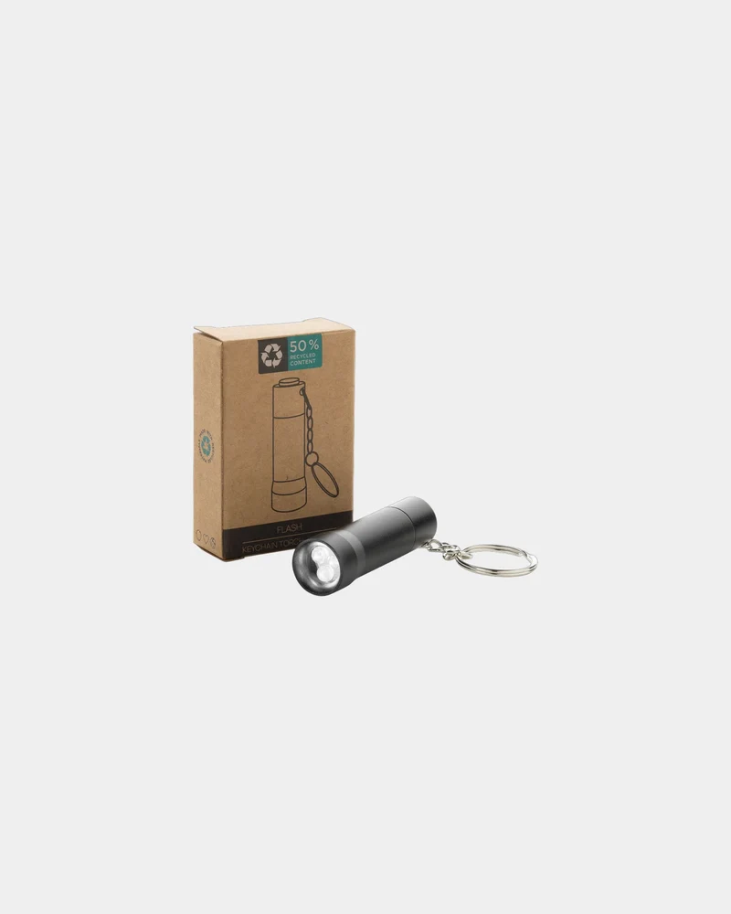 Porte-clés torche aluminium recyclé RCS Flash