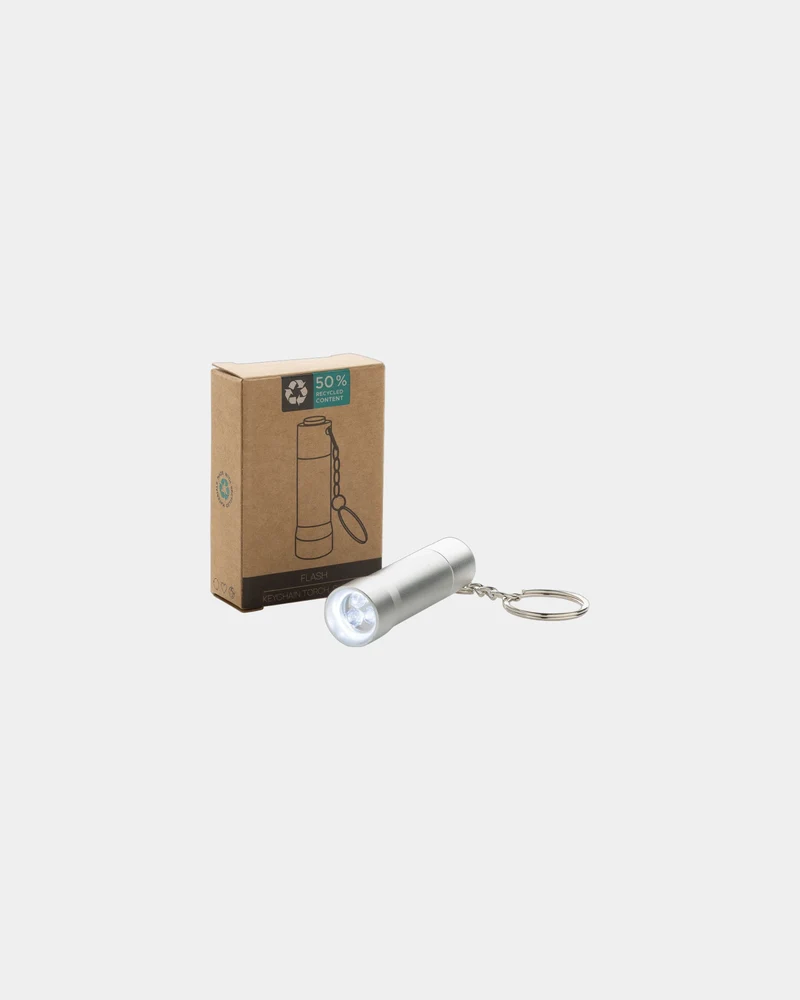 Porte-clés torche aluminium recyclé RCS Flash