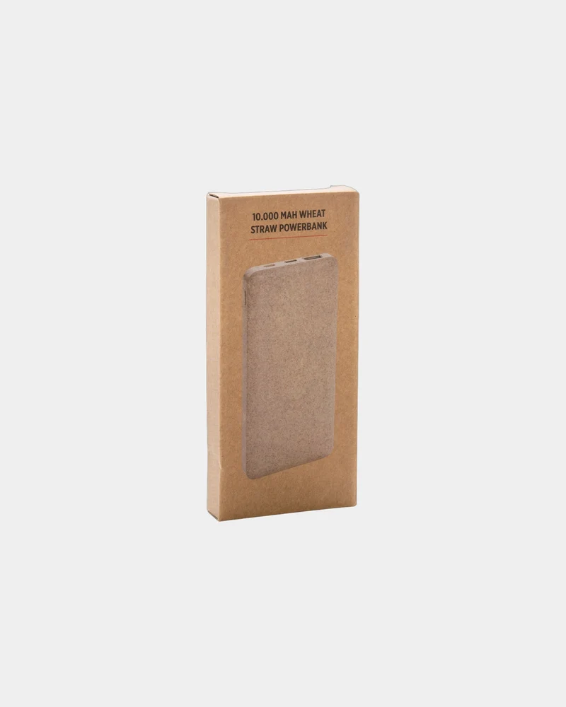 Powerbank fibre de paille de blé 10.000 mAh à personnaliser