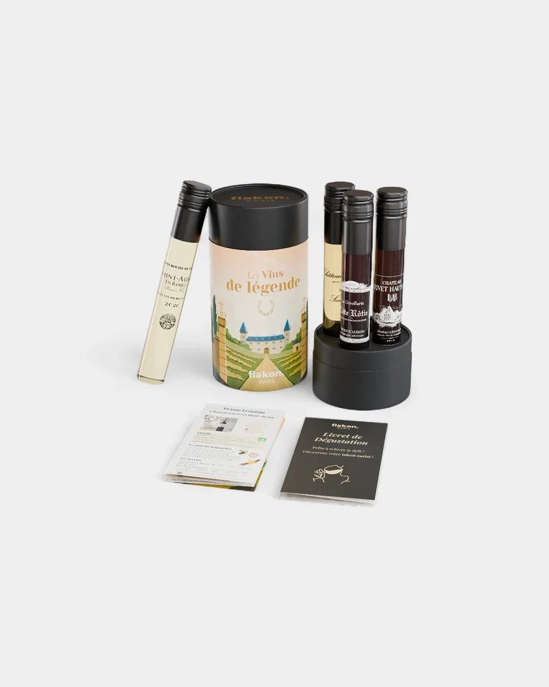 Coffret dégustation 4 flacons de vin à personnaliser