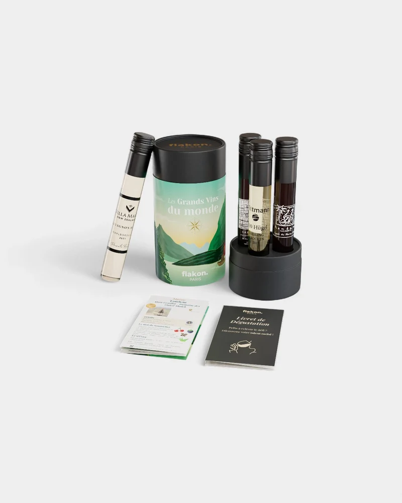 Coffret dégustation 4 flacons de vin à personnaliser