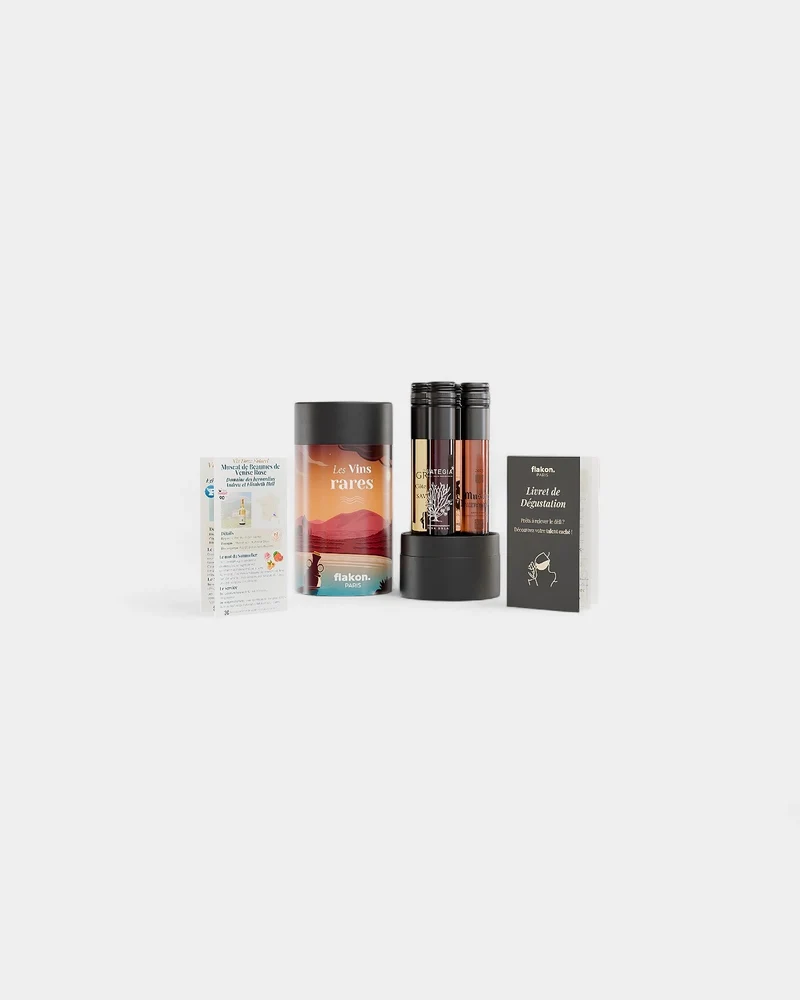 Coffret dégustation 4 flacons de vin à personnaliser