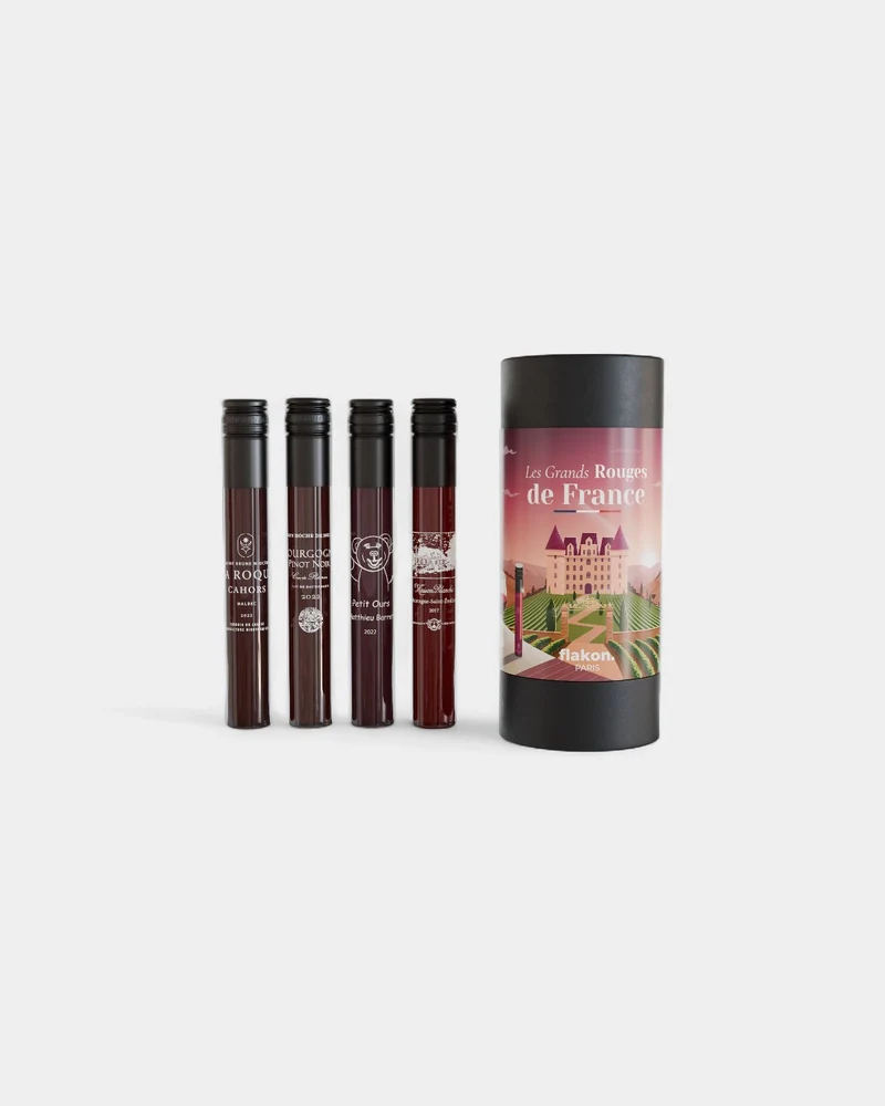 Coffret dégustation 4 flacons de vin à personnaliser