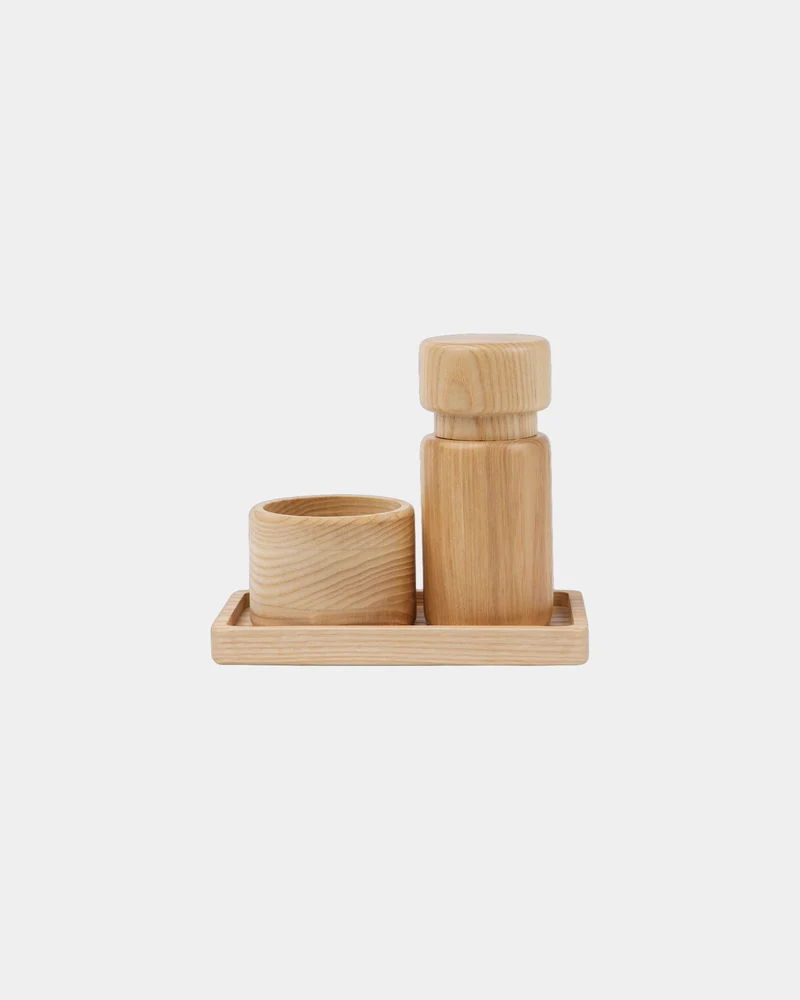 Ensemble sel et poivre bois FSC Vinga Retro Set à personnaliser