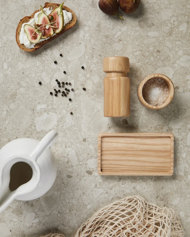 Ensemble sel et poivre bois FSC Vinga Retro Set à personnaliser