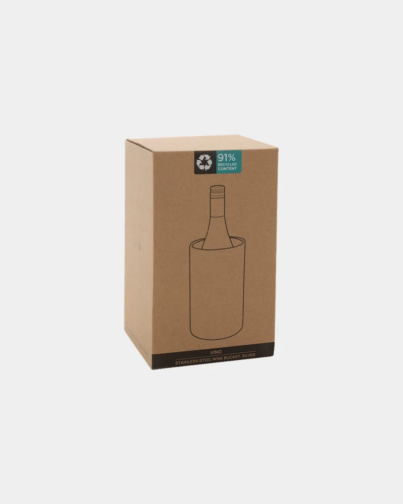Seau à vin recyclé acier inoxydable RCS Vino à personnaliser