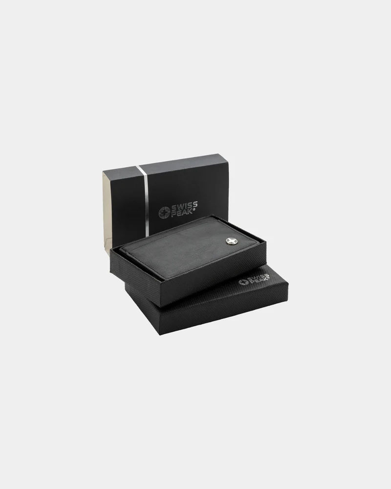 Porte-cartes PU noir à personnaliser