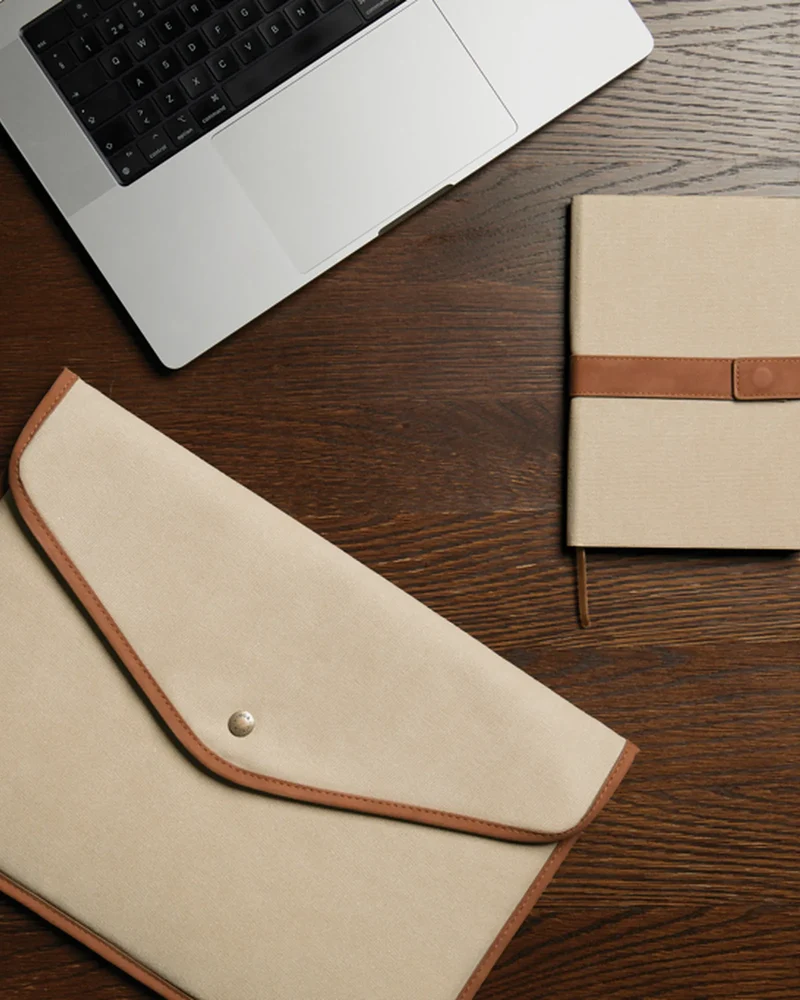Pochette ordinateur toile recyclée Vinga 16" à personnaliser
