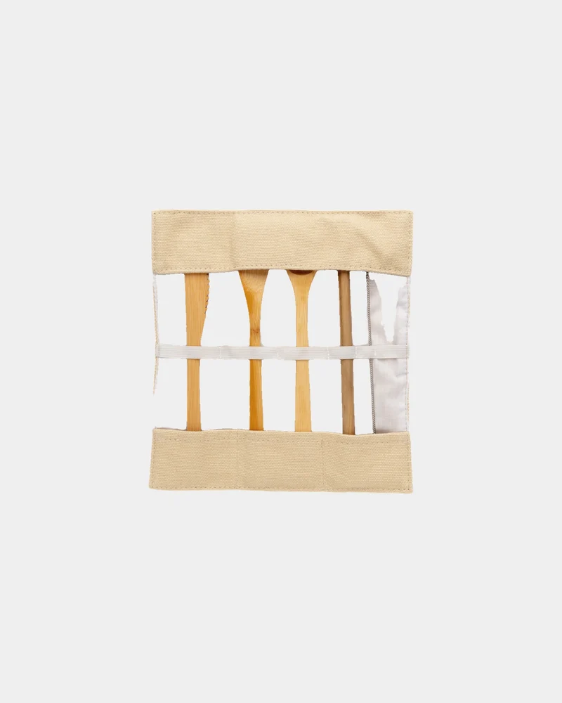 Set de couverts en bambou réutilisable à personnaliser