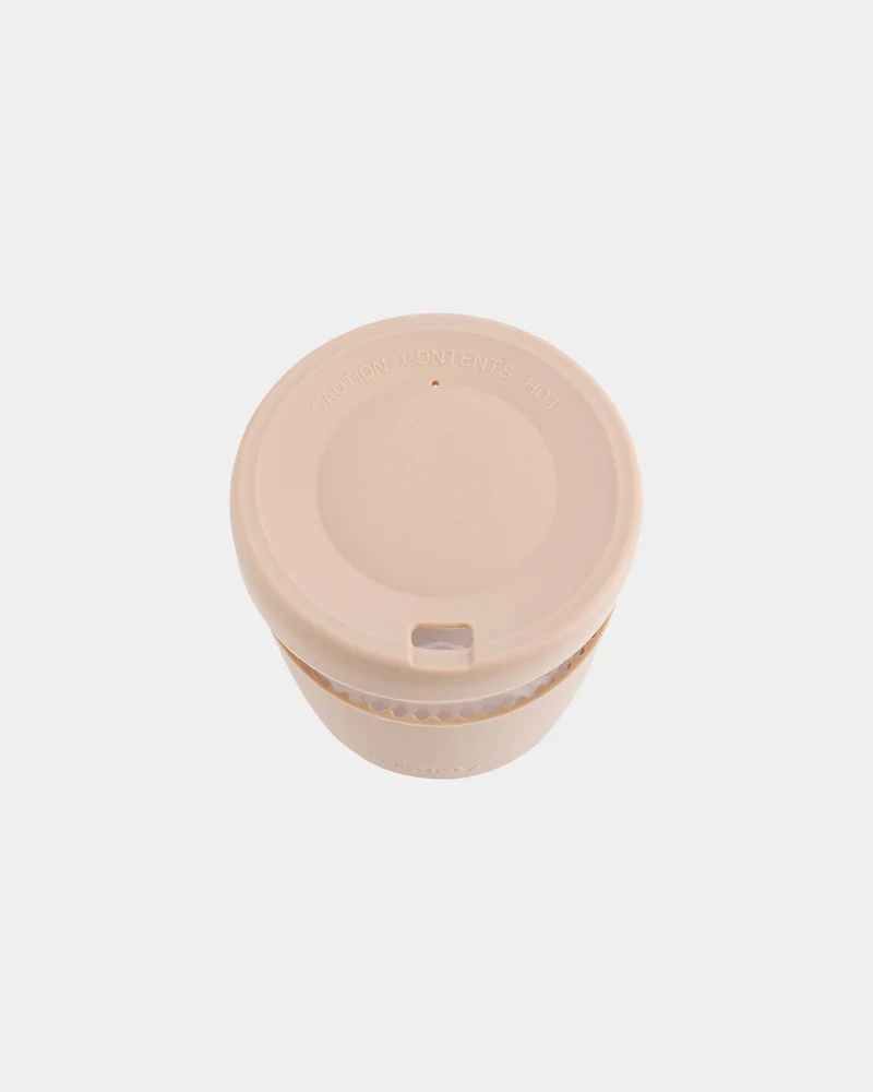 Verre 360ml borosilicaté avec couvercle à personnaliser