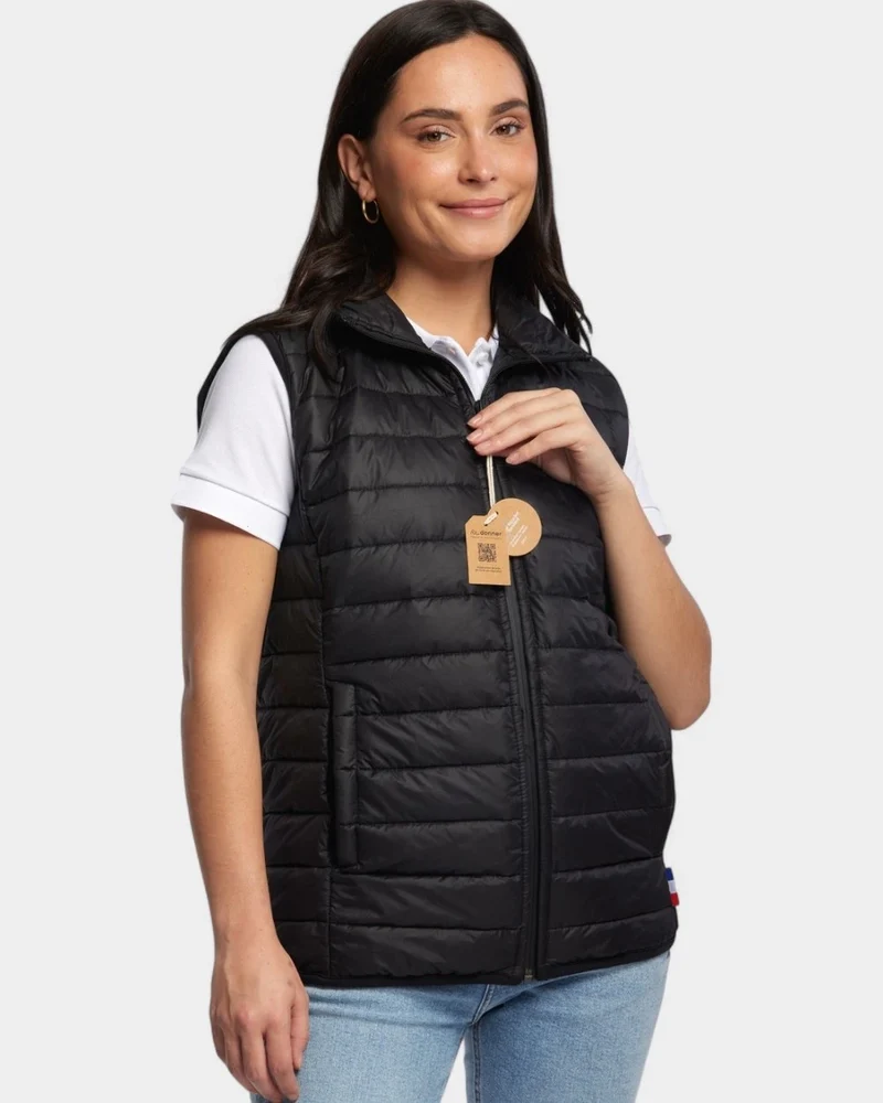 Doudoune sans manches femme Made in France à personnaliser