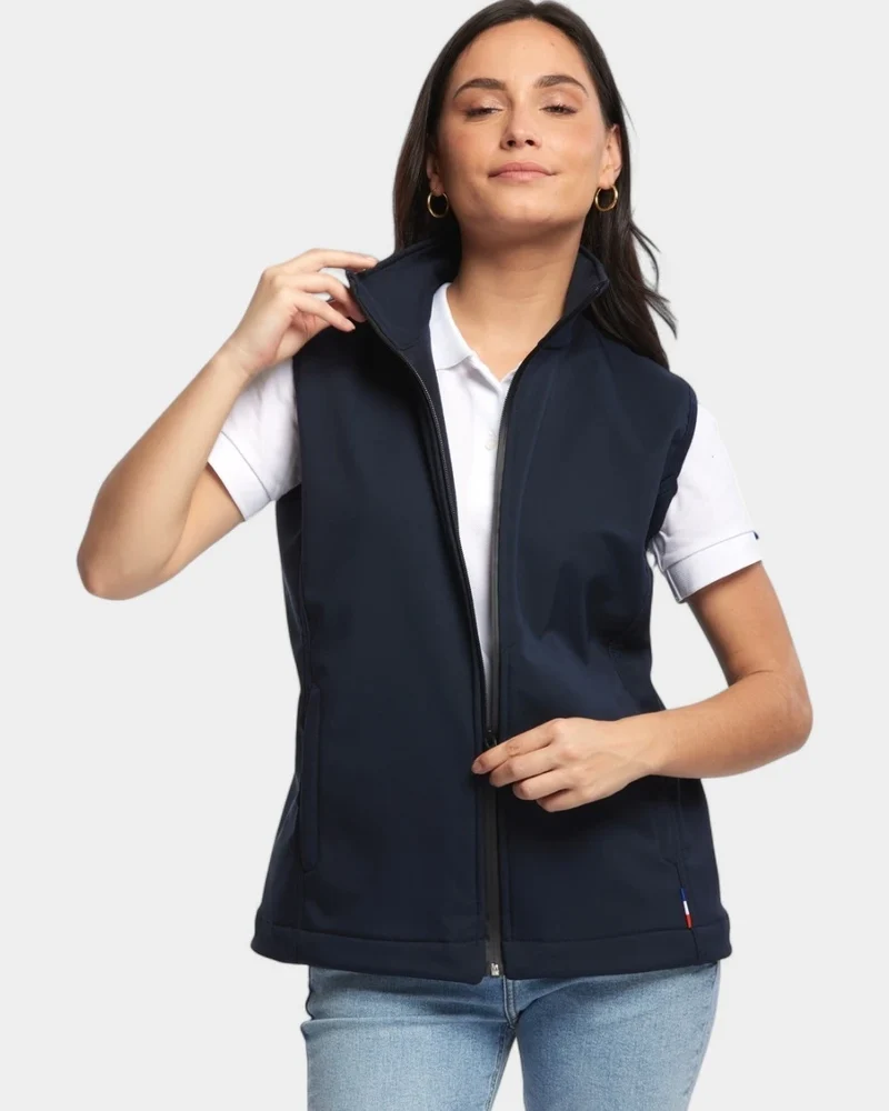 Bodywarmer softshell femme Made in France à personnaliser