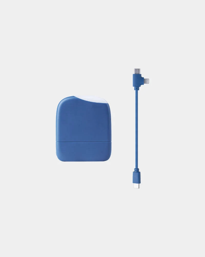 Chargeur-lampe de poche plastique recyclé ICE-P à personnaliser