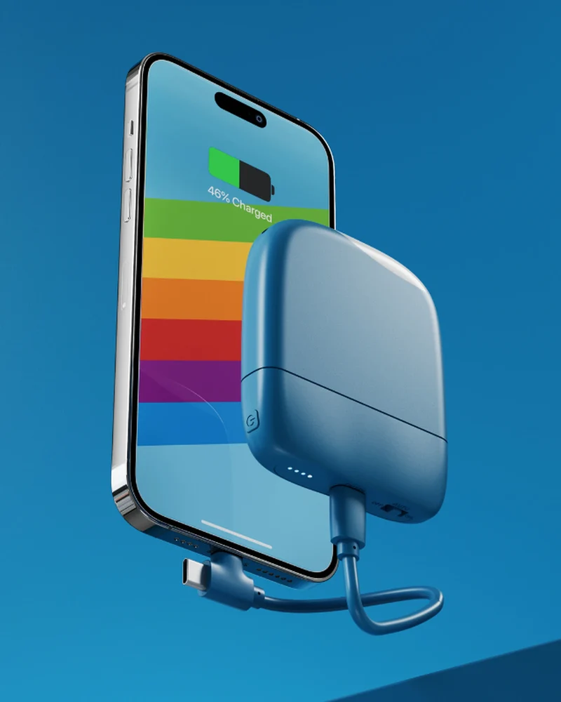 Chargeur-lampe de poche plastique recyclé ICE-P à personnaliser