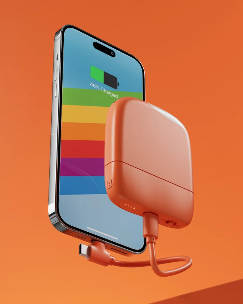 Chargeur-lampe de poche plastique recyclé ICE-P à personnaliser
