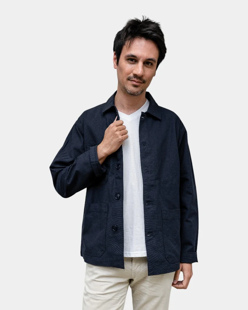 Sur-chemise en toile unisexe à personnaliser